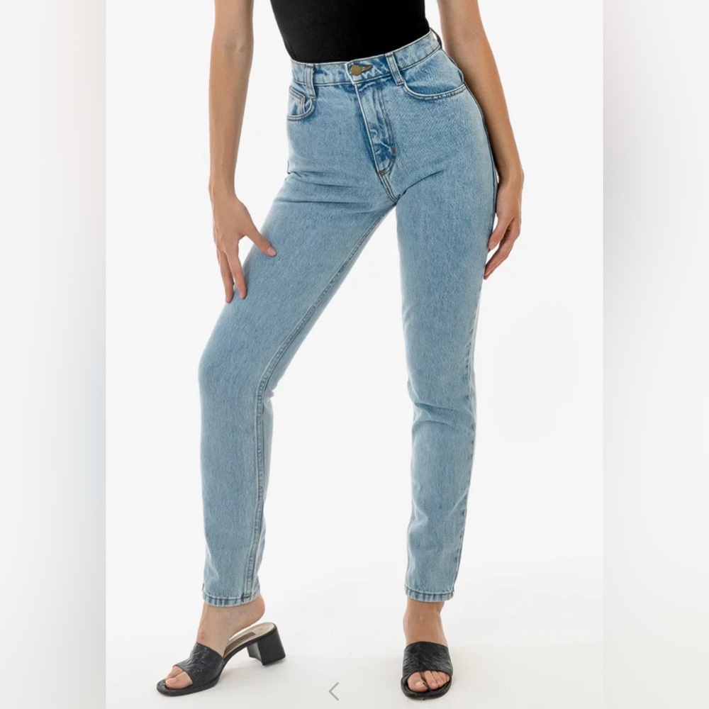 High Waisted Tapered Jeans by Los Angeles Apparel size 29
